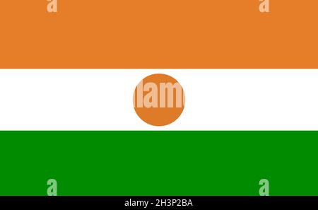 Niger Nationalflagge in exakten Proportionen - Vektor Stockfoto
