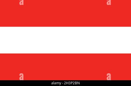 Österreich Nationalflagge in exakten Proportionen - Vektor Stockfoto