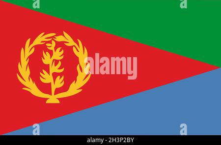 Eritrea Nationalflagge in genauen Proportionen - Vektor Stockfoto