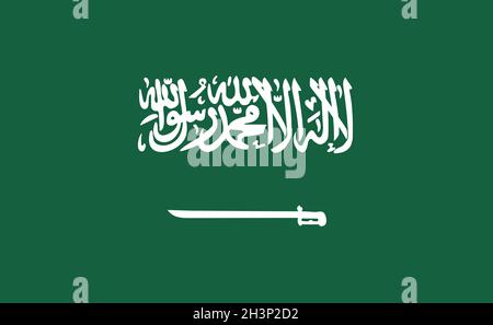 Saudi-Arabien Nationalflagge in exakten Proportionen - Vektor Stockfoto