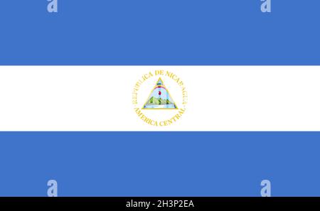 Nicaragua Nationalflagge in genauen Proportionen - Vektor Stockfoto