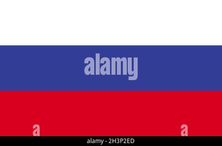 Russische Nationalflagge in genauen Proportionen - Vektor Stockfoto