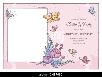Babyparty Einladungskarten Mit Schmetterlingen – 20 Stück Inkl. Umschlägen