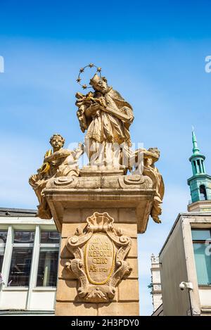 Posen, Polen - 09. August 2021. Joann Nepomuceno Statue Stockfoto