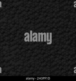 Abstrakte Sechsecke schwarz auf schwarzem und grauem Hintergrund Stockfoto