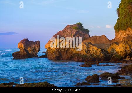 Suluban Strand auf Bali - Indonesien Stockfoto