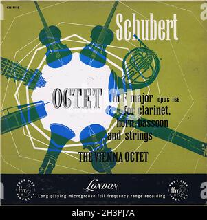 Schubert Oktett - Wien - London Mono - Klassische Musik Vintage Vinyl Schallplatte Stockfoto