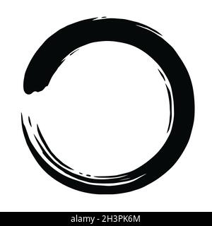 Enso Zen Circle Brush Logo Vektor Logo Illustration Stock Vektor