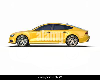 Audi A7 isoliert auf weißem Executive Car Stockfoto