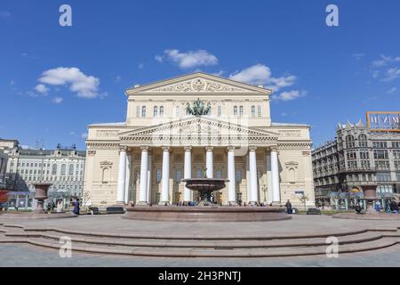 Das Bolschoi Theater. Historisches Gebäude im Zentrum von Moskau, Russland Stockfoto