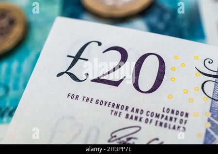 Britische Pfund-Banknoten Stockfoto