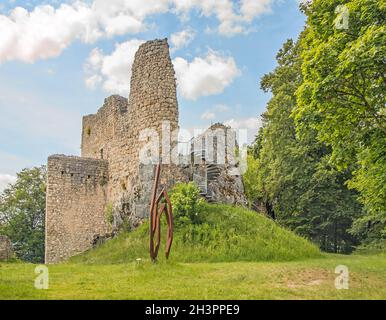 Burgruine Falkenstein, Oberes Donautal bei Beuron Stockfoto