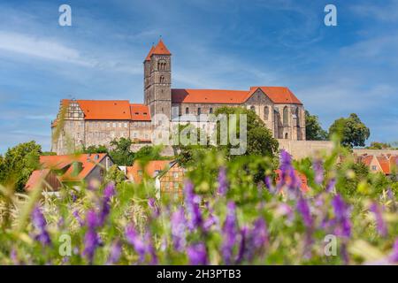 Bilder aus der Weltkulturerbestadt Quedlinburg Stiftskirche Stockfoto