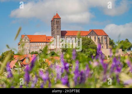 Bilder aus der Weltkulturerbestadt Quedlinburg Stiftskirche Stockfoto