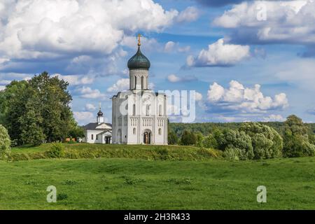 Kirche der Fürbitte auf der Nerl, Russland Stockfoto