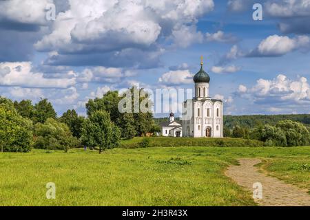 Kirche der Fürbitte auf der Nerl, Russland Stockfoto