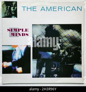 Simple Minds - The American 12  Single (1981) - Original Vinyl Schallplatte Stockfoto