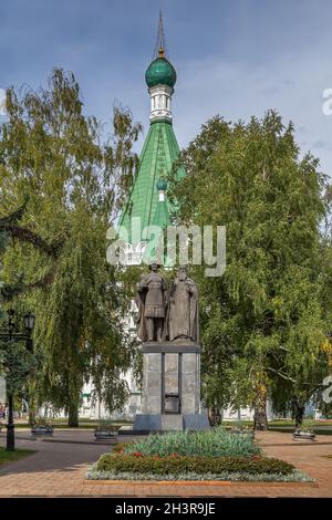 Denkmal für die Gründer von Nischni Nowgorod, Russland Stockfoto