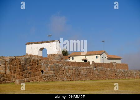 Peru Archäologische Stätte Chinchero - Centro Arqueologico de Chinchero - Ruinen in Chinchero Stockfoto