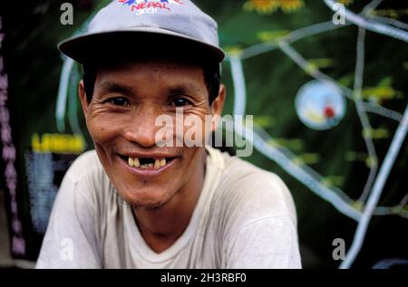 Nepal, Khumbu-Region (Everest), Sherpa-Mann Stockfoto