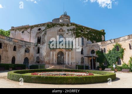 Sobriana Turm im Parque Laberinto de Horta in Barcelona. Katalonien. Stockfoto