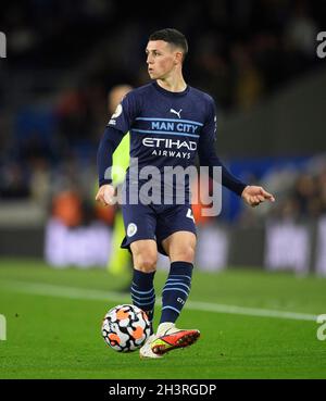 Phil Foden von Manchester City während des Spiels im Amex Stadium, Brighton. Bildnachweis: © Mark Pain / Alamy Stockfoto