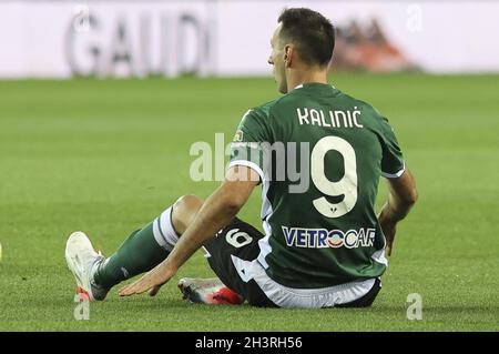 Udine, Italien. Oktober 2021. 9 Nikola Kalinic beim Udinese Calcio gegen Hellas Verona FC, italienische Fußballserie A Spiel in Udine, Italien, Oktober 27 2021 Quelle: Independent Photo Agency/Alamy Live News Stockfoto