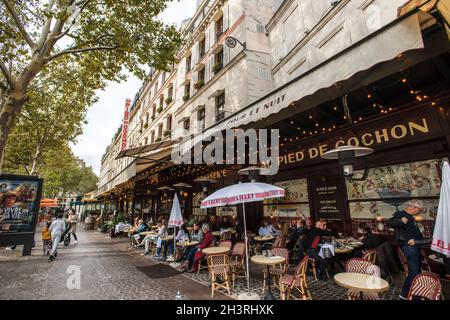 Restaurant 'Au Pied de Cochon' in Paris Stockfoto