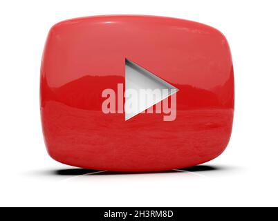 YouTube Playâ Button Sign Video Icon LogoÂ OnlineÂ Broadcasting ServiceÂ Symbol Stockfoto