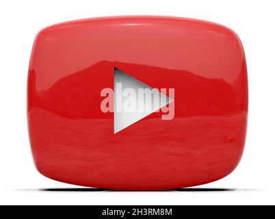 YouTube Playâ Button Sign Video Icon LogoÂ OnlineÂ Broadcasting ServiceÂ Symbol Stockfoto