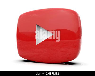 YouTube Playâ Button Sign Video Icon LogoÂ OnlineÂ Broadcasting ServiceÂ Symbol Stockfoto