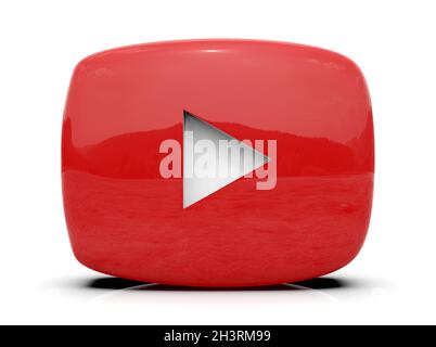 YouTube Playâ Button Sign Video Icon LogoÂ OnlineÂ Broadcasting ServiceÂ Symbol Stockfoto