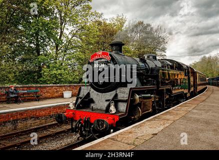 Dampfzüge Am Bahnhof Pickering Auf Der North Yorkshire Moors Railway Stockfoto