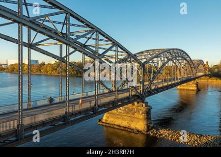 Alte Harburger Elbbrücke, Harburg, Hamburg, Deutschland Stockfoto