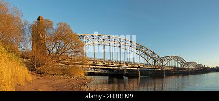 Alte Harburger Elbbrücke, Wilhelmsburg, Hamburg, Deutschland Stockfoto