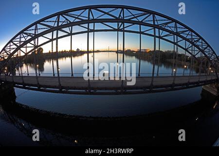 Alte Harburger Elbbrücke, Wilhelmsburg, Hamburg, Deutschland Stockfoto