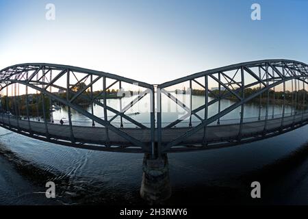 Alte Harburger Elbbrücke, Wilhelmsburg, Hamburg, Deutschland Stockfoto