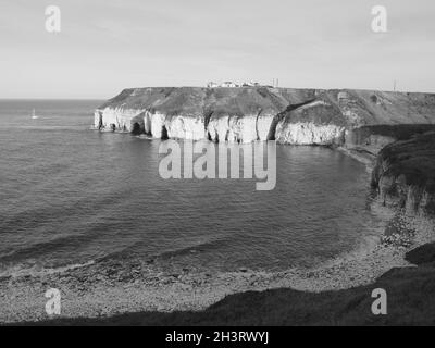 ' FLAMBOROUGH ' , ' UK ' , ' SCHWARZ UND WEISS ' , ' BILDER ' .' SEASCAPE ' Stockfoto