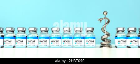 Aesculapian Staff Snake Impfstoff SARS-CoV-2 Stockfoto