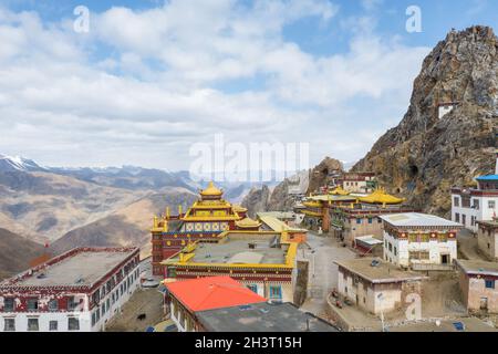 Zizhu-Tempellandschaft in Tibet Stockfoto