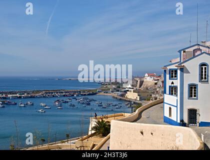 Panorama und Hafen von Sines, Alentejo - Portugal Stockfoto