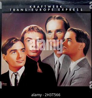 1977 Kraftwerk Record Album Trans Europe Express 70s Original Vintage Vinyl LP Stockfoto