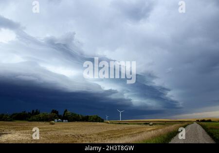 Prairie Storm Clouds Kanada Stockfoto