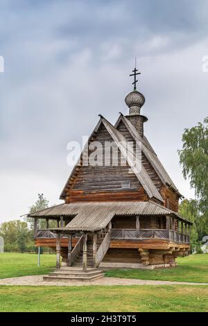 Hölzerne St.-Nikolaus-Kirche, Susdal Stockfoto