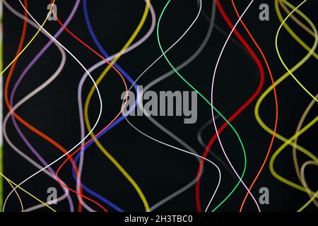 Bunte helle breite Panorama-Reihe Spule 3d-Drucker pla abs Filament Kunststoff-Material isoliert Stockfoto