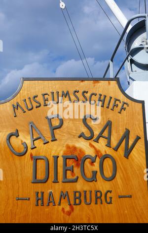 Cap San Diego im Hafen von Hamburg Stockfoto