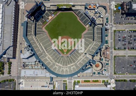 Luftaufnahme Des Detroit Tigers Home Comerica Park Stockfoto