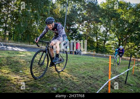 Cyclocross-Rennen, Middlesbrough, Cleveland, England, Großbritannien, GB, Europa. Stockfoto