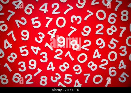 Mathematikhintergrund mit soliden Zahlen Stockfoto