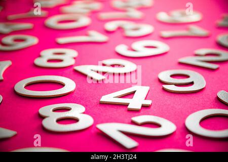 Mathematikhintergrund mit soliden Zahlen Stockfoto